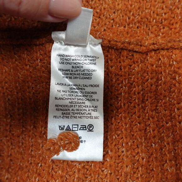 Anthropologie Sweater Womens Extra Small Pilcro Turtleneck Chunky Burnt Orange - Picture 5 of 11